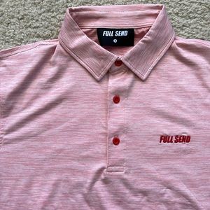 FULL SEND Heather Red Golf Polo